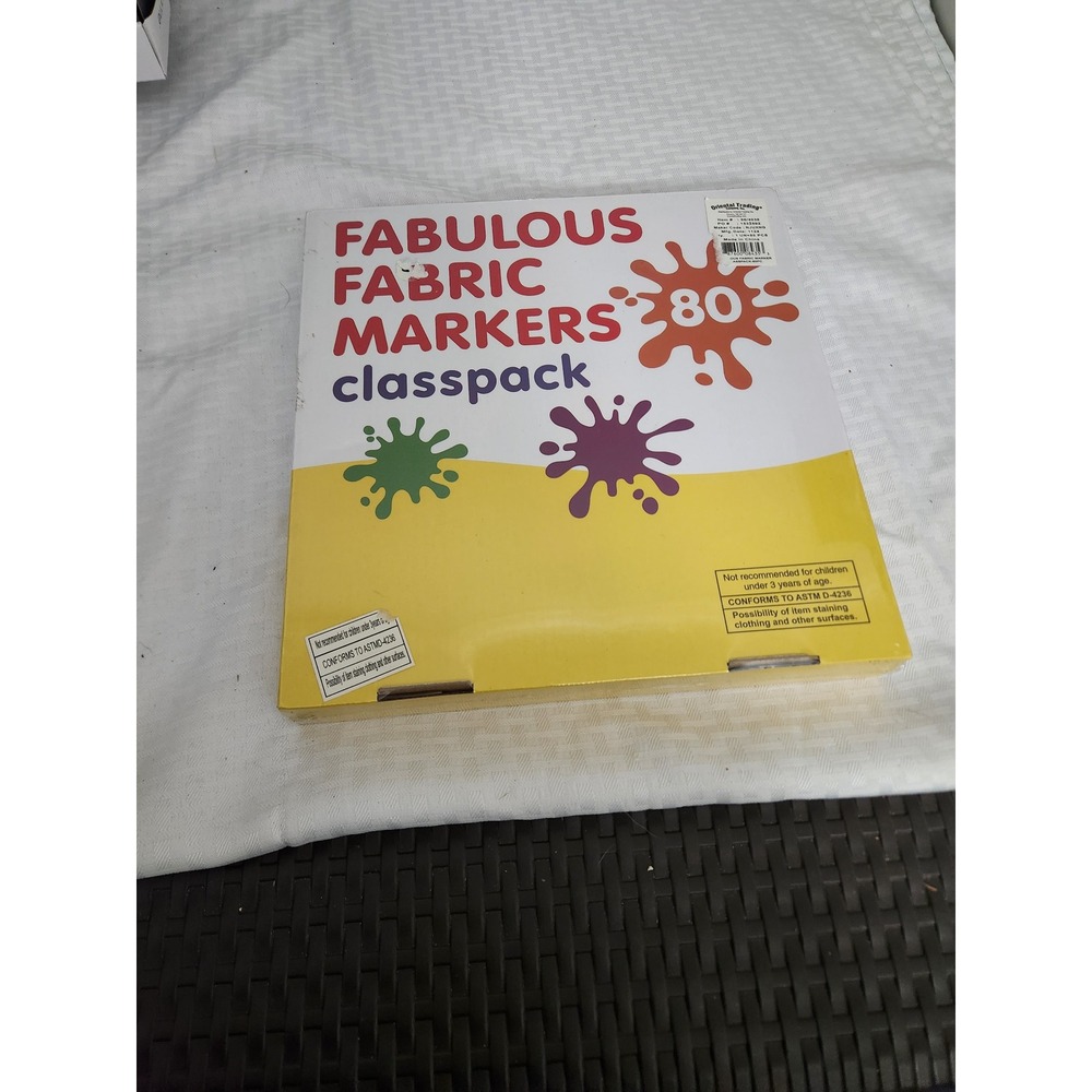 Oriental Trading Fabulous Fabric Markers Classpack 80 Count Assorted 56/4038